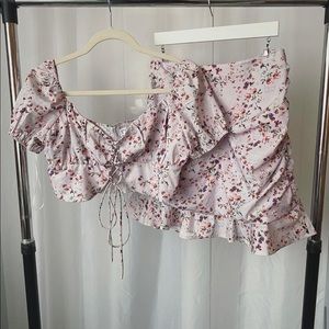 Two piece floral set size 10 from princess Polly